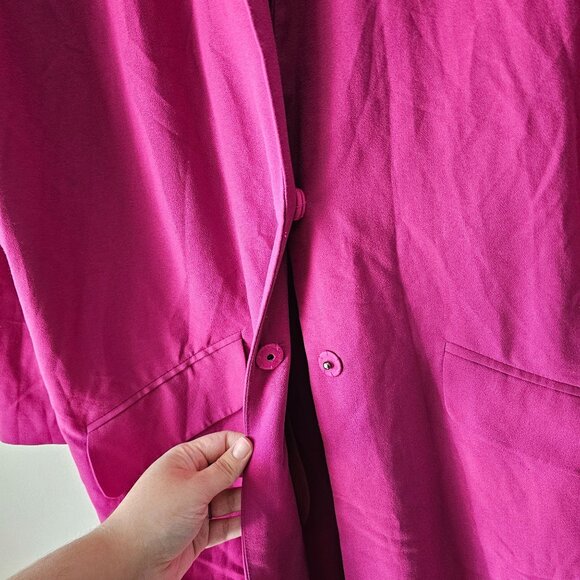 Women's Size 4 Asos Pink Duster Oversized Blazer - Picture 6 of 7